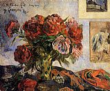 Vase of Peonies by Paul Gauguin